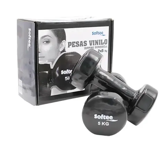 Mancuernas de Vinilo Juego de 2 pesas de 5 kg