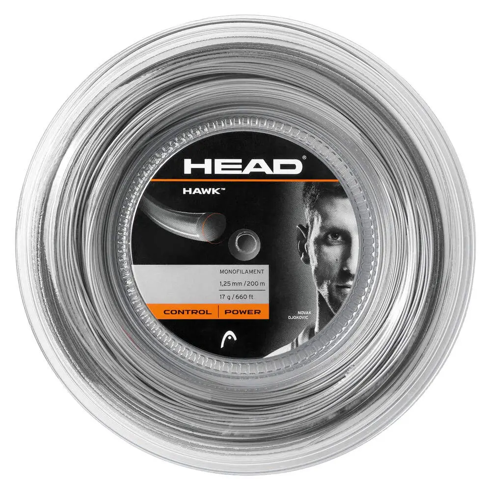 Cordaje Tenis Head Hawk Bobina 200m Gris