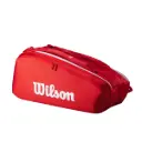 Raquetero Wilson Super Tour 9 Raquetas Rojo