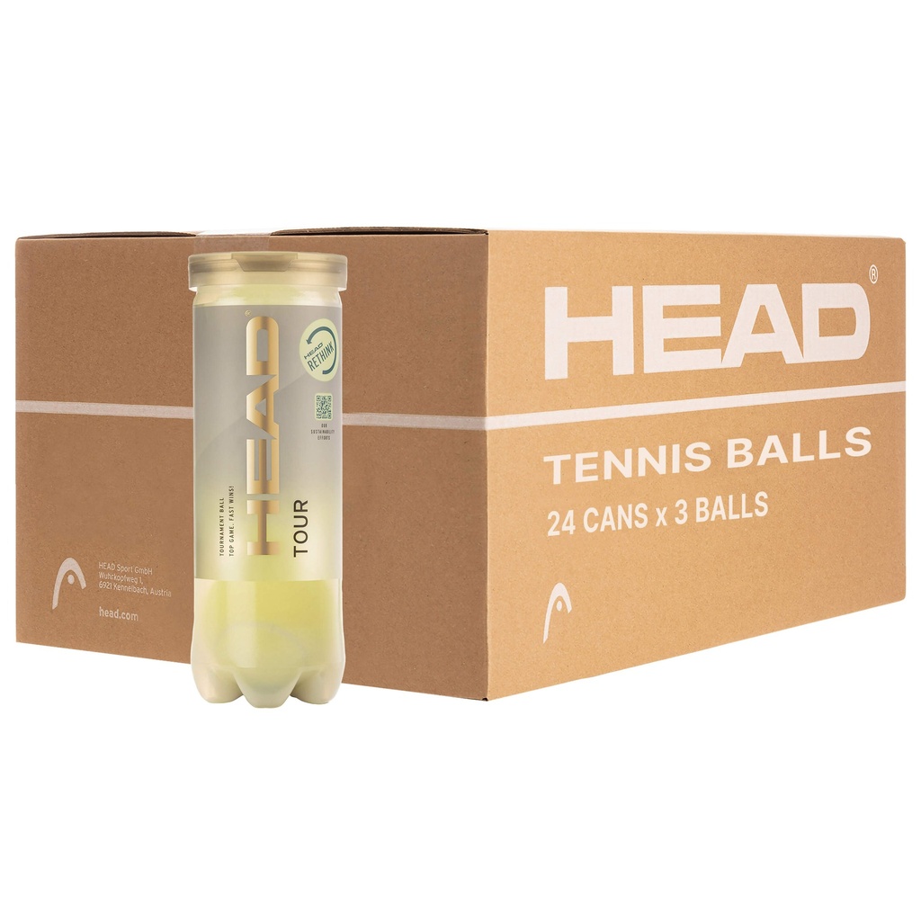 Pelotas Tenis Head TOUR B3 24 Botes de 3 pelotas