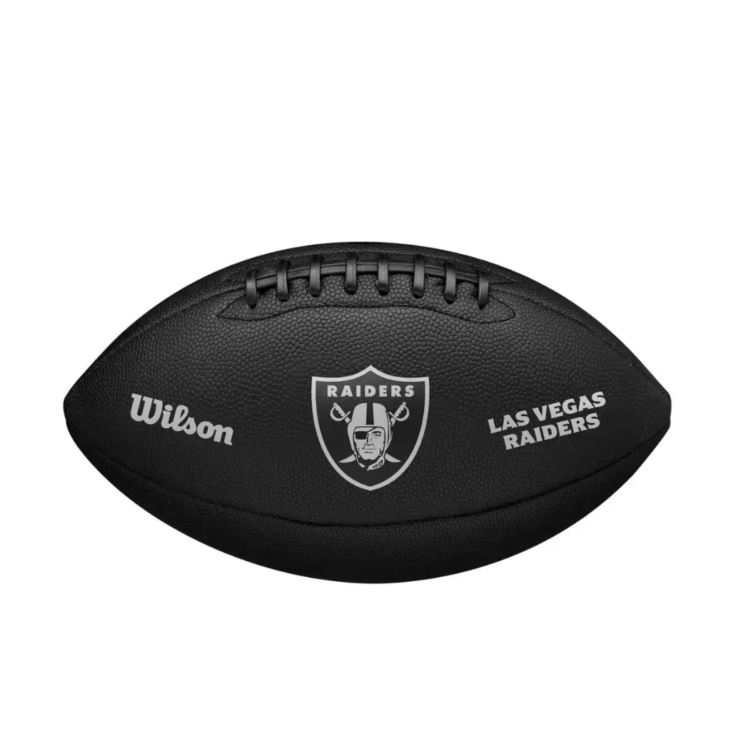 Balón Fútbol Americano Wilson Nfl Team Metallic Premiere Las Vegas Raiders Official Negro
