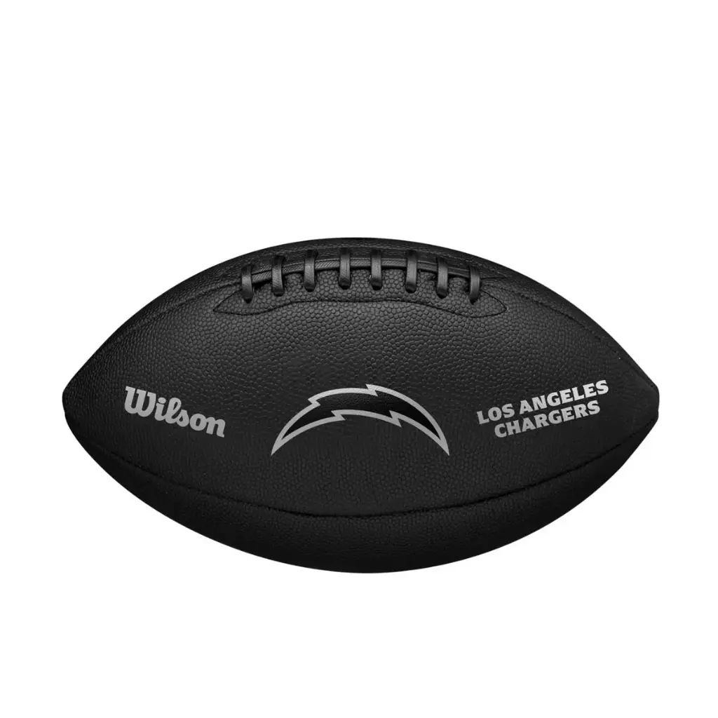 Balón Fútbol Americano Wilson Nfl Team Metallic Premiere Los Angeles Chargers Official Negro