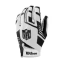 Guantes Fútbol Americano Wilson Junior NFL Stretch Fit Blanco/Negro