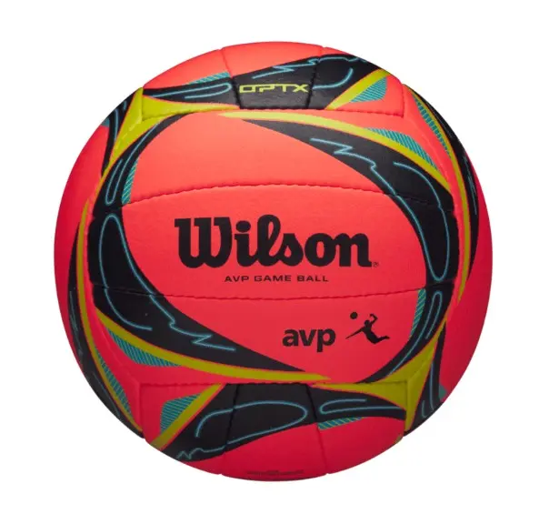 Balón Voleibol Wilson Avp Optx Grass Vb Phosph Red/Black Official