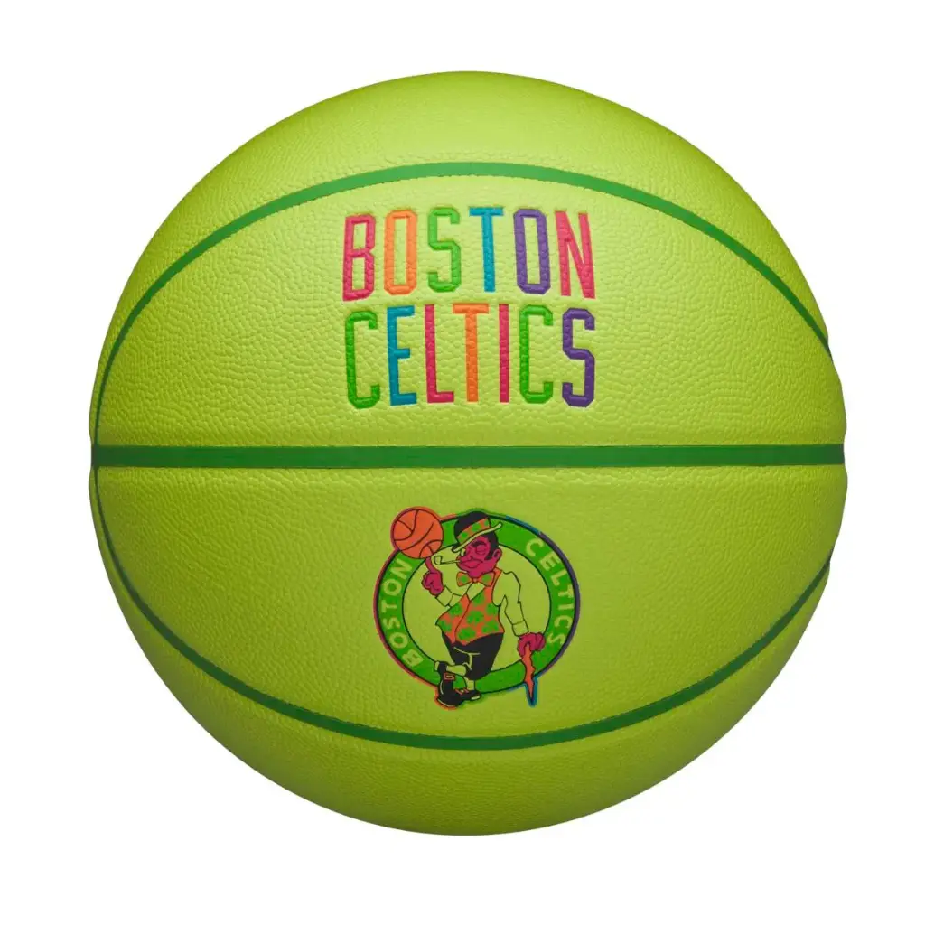 Balón Baloncesto Wilson Nba Team Boston Celtics Talla 7 Verde Neón