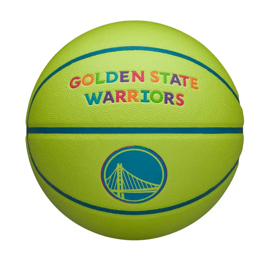 Balón Baloncesto Wilson Nba Team Golden State Warriors Talla 7 Verde Neón