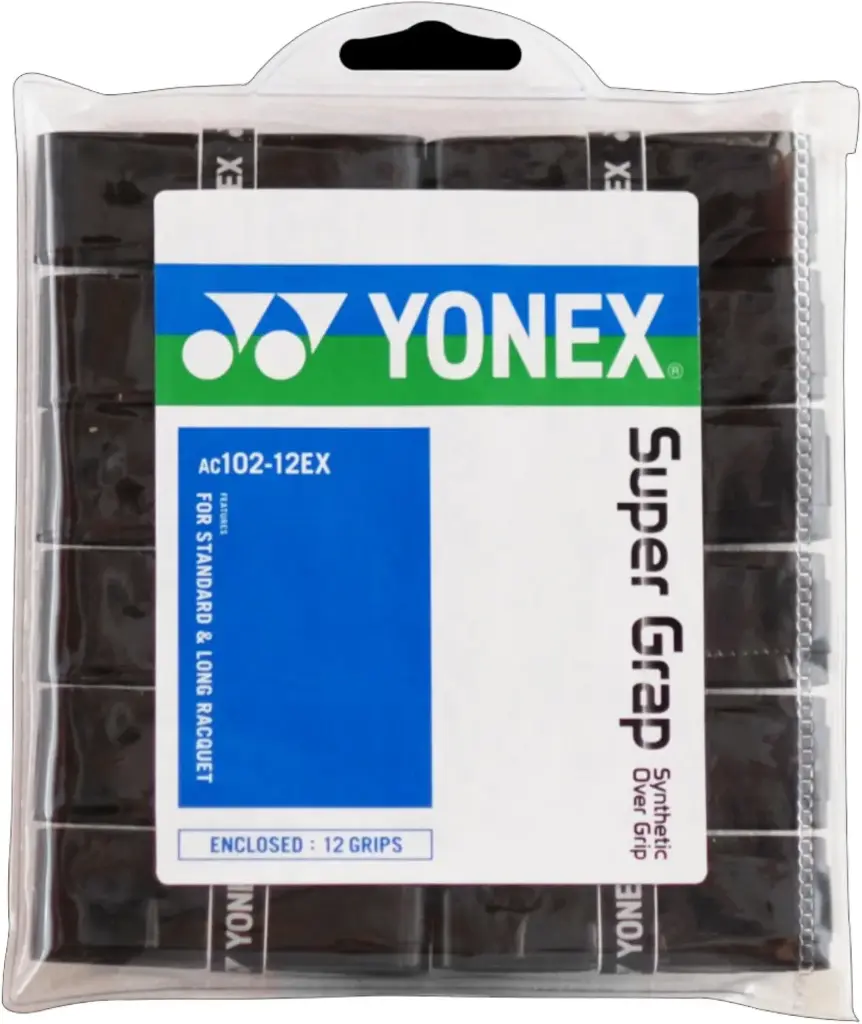 Overgrips Yonex Liso Blíster 12 unidades Negro