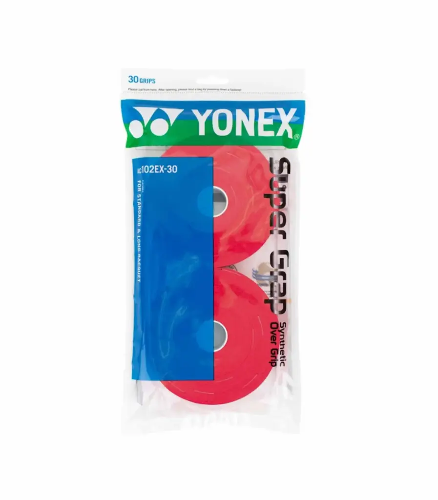 Overgrips Yonex Liso 30 unidades Rojo
