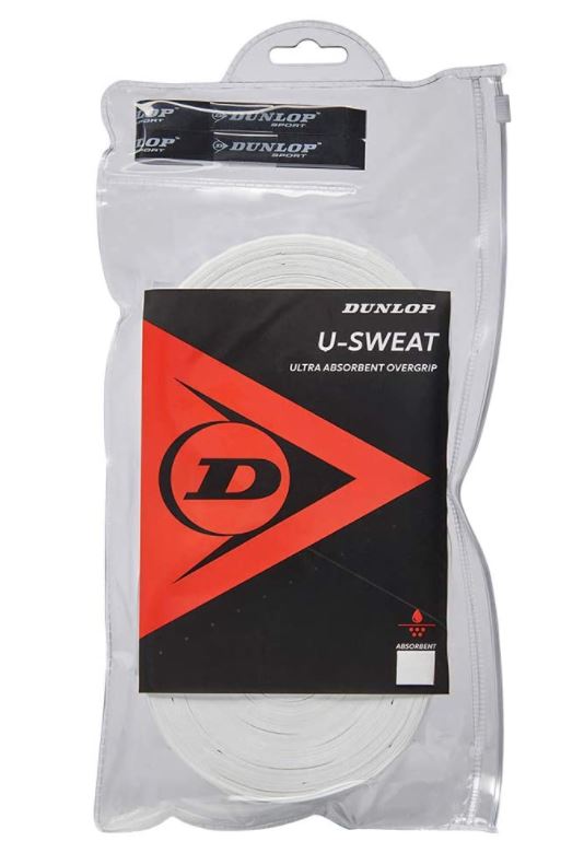 Overgrips Dunlop U-Sweat Blíster 30u Blanco