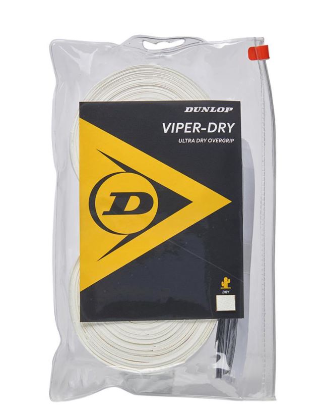 Overgrips Microperforados Dunlop VIPER DRY 30u. Blanco