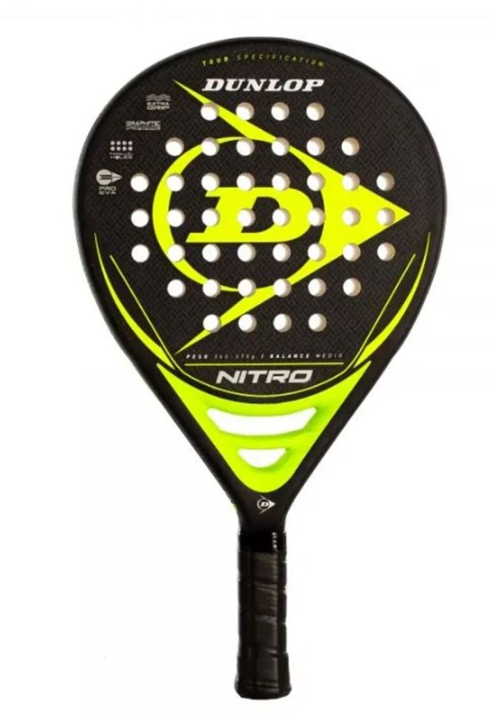 Pala Pádel Dunlop Nitro Amarillo Rugosa NH