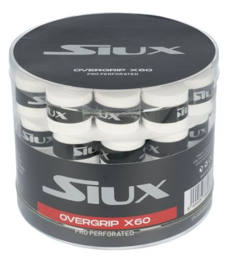 Overgrips Pádel Siux Pro Perforados pack 60u Blanco