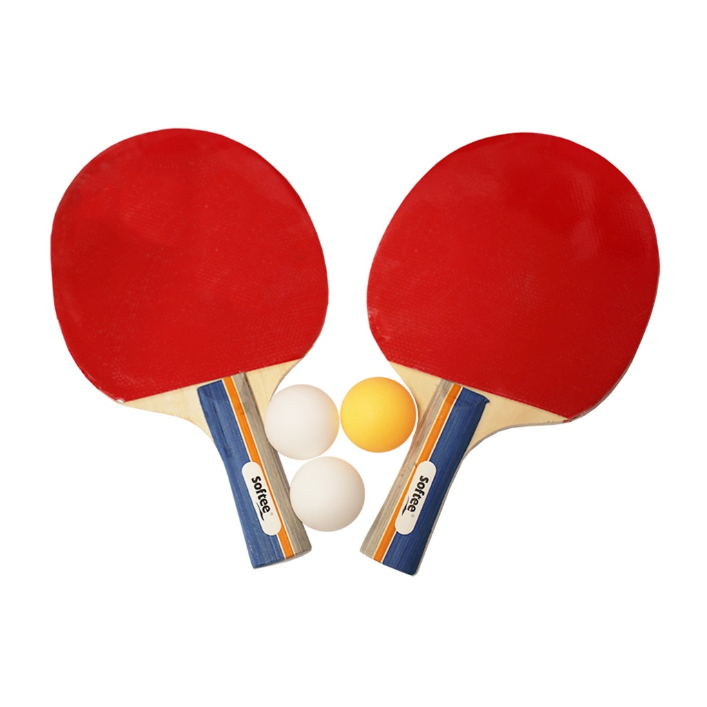 Juego Raquetas De Tenis De Mesa Con 3 Pelotas Softee Saturn