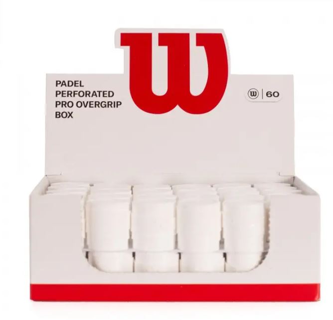 Overgrips Wilson Pádel Pro Perforado 60u Blanco