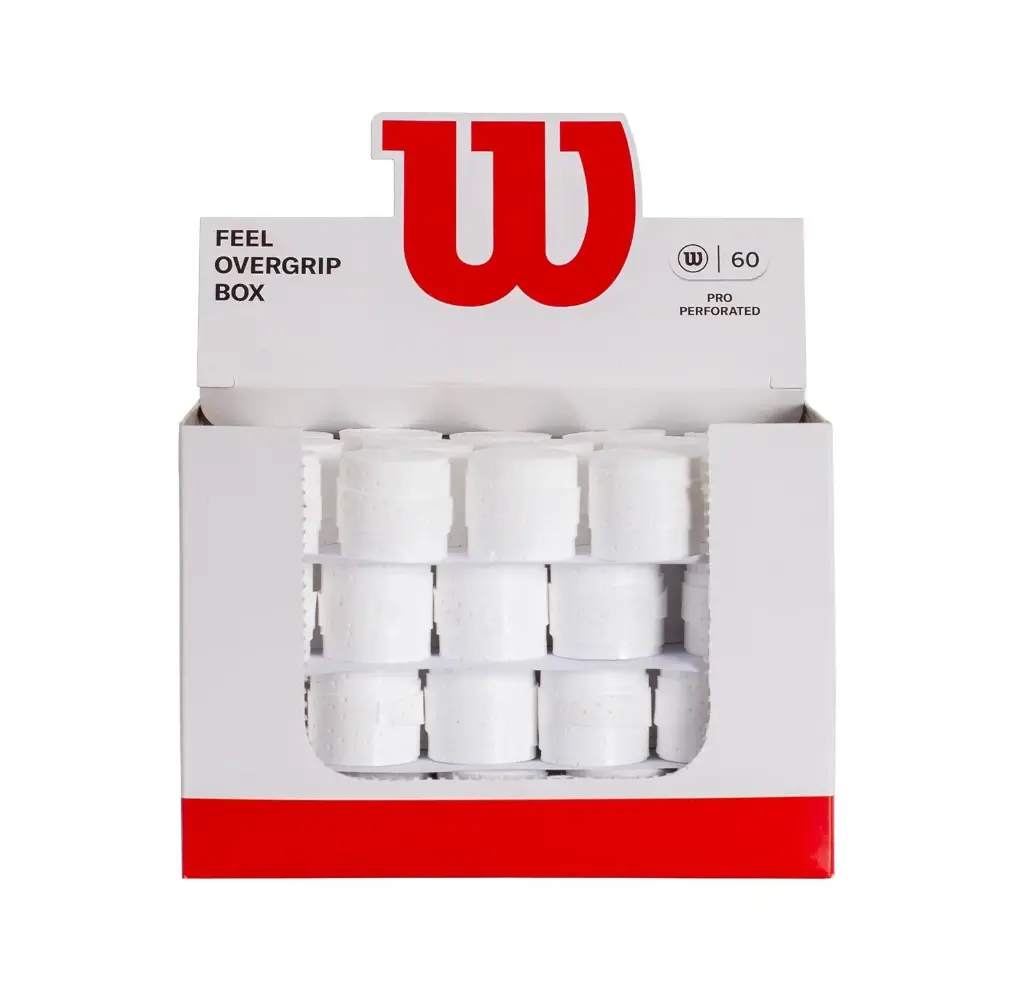Overgrips Wilson Pro Caja 60u Blanco Perforados