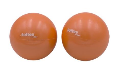 Pelota Pilates Softee Peso sin Empuñadura 1 Kg x2 Coral