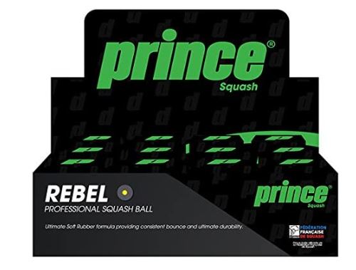 Pelotas Squash Prince Rebel Punto Amarillo 12 Pelotas