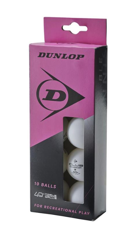 Pelotas Tenis Mesa ITF Dunlop 10 Pelotas blanco