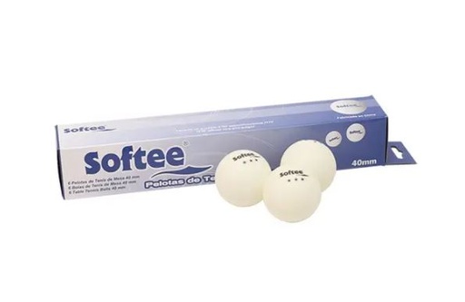 [D14PE1001] Pelotas ping Pong Softee 40 mm Caja 6 pelotas