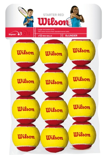[DAD1091] Pelotas Wilson Principiante Punto Rojo 12u