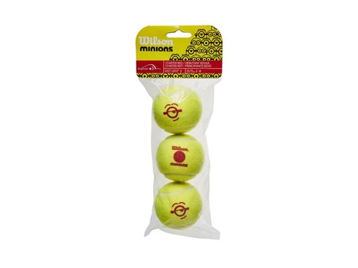 [DAD2232] Pelotas Tenis Wilson Iniciación Minions Stage 3 Bolsa 3 pelotas