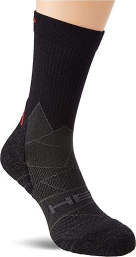 Calcetines Head Hiking Crew 1u Rojo/Negro