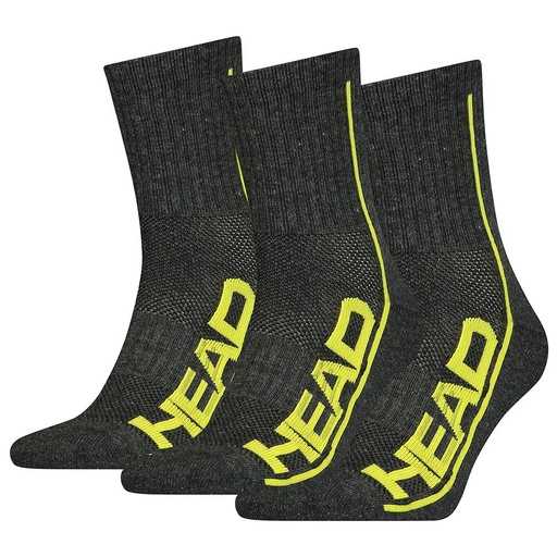 Calcetines Head Performance Crew 3 Pares Gris/Lima