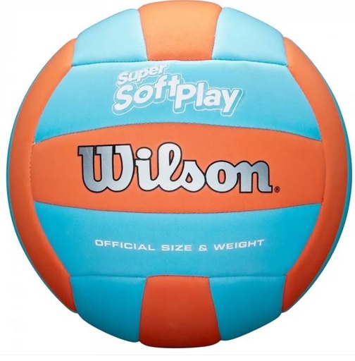 [DAB2221] Balón Voleibol Wilson Super Soft Play SMU Naranja Azul