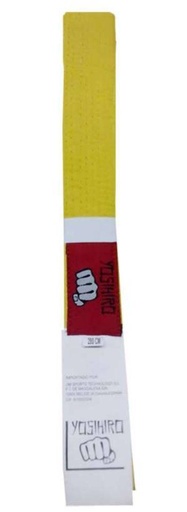 [81509002-AM] Cinturón Karate Judo Yosihiro Algodón Amarillo Adulto