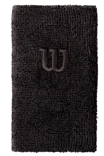 [DAB1746-NE] Muñequeras Wilson Extra Ancha XL Unisex Pack 2u Negro