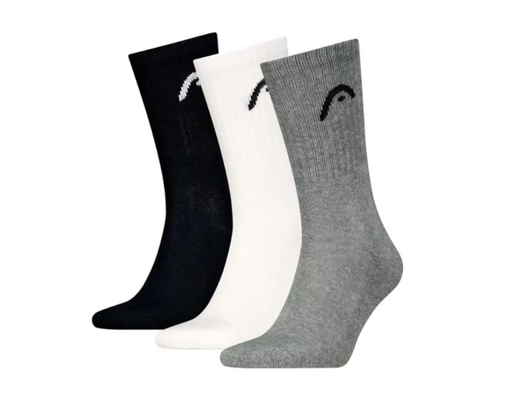 [DAC0389] Calcetines Head Training Crew 3 Pares Blanco/Negro/Gris