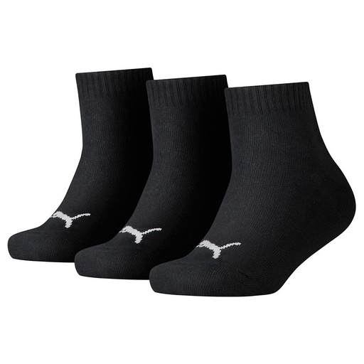 Calcetines Puma Kids Quarter Pack 3u Negro