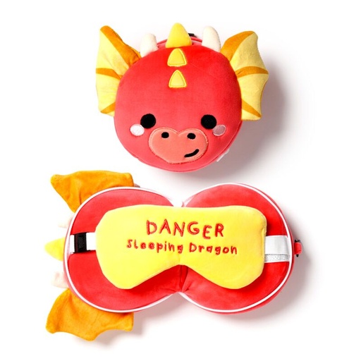 [DAC0811-1] Almohada de Viaje con Antifaz Relaxeazzz Dragón Adoramals