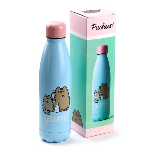 [DAC0446] Botella Térmica de Acero Inoxidable Gato Pusheen Glotón 500ml