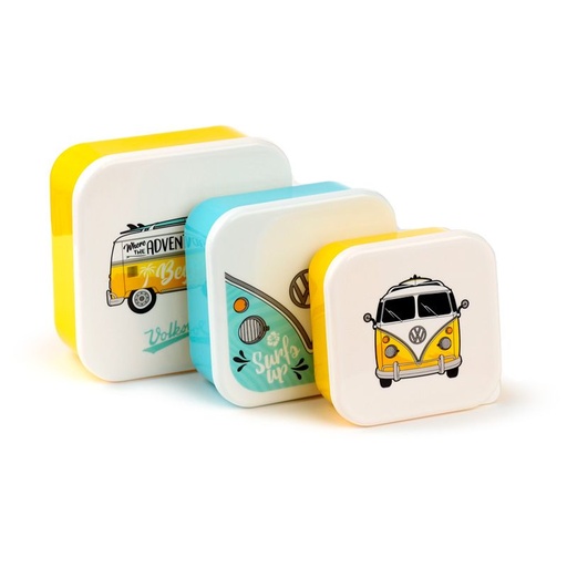 [DAC0458] Set de 3 Fiambreras Táper Caravana Volkswagen Campervan VW T1 Surf M/L/XL (BJ)