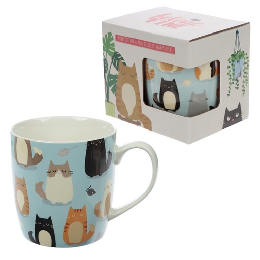 [DAC0698] Taza de Porcelana Gato Feline Fine