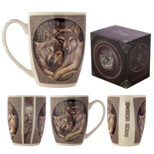 [DAC0700] Taza de Porcelana Lobo Fiel Compañero Lisa Parker