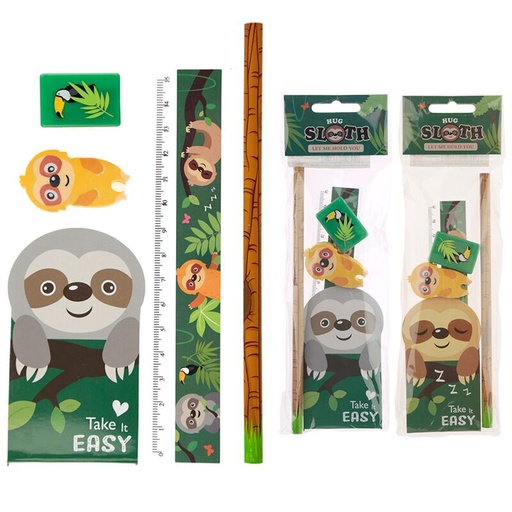 [DAC0711] Set de 5 Piezas de Papelería Oso Perezoso