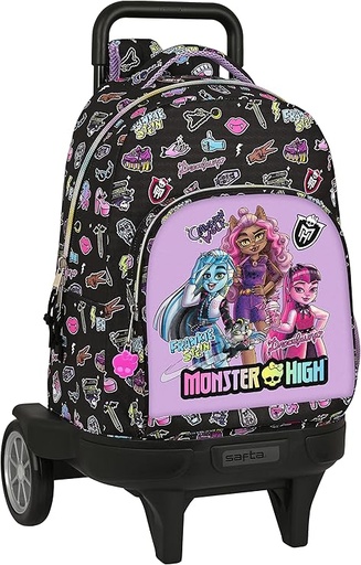 [DAC0791] Mochila Grande con Ruedas Compact Evolution Extraíble Monster High