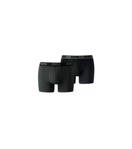 [DAC0482-L-3] Boxer Puma Basic Boxer 2 Pares Negro/Gris Talla L-3