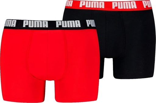 [DAC0479-M-3] Boxer Puma Everyday Basic Boxer 2 Pares Rojo/Negro Talla M-3