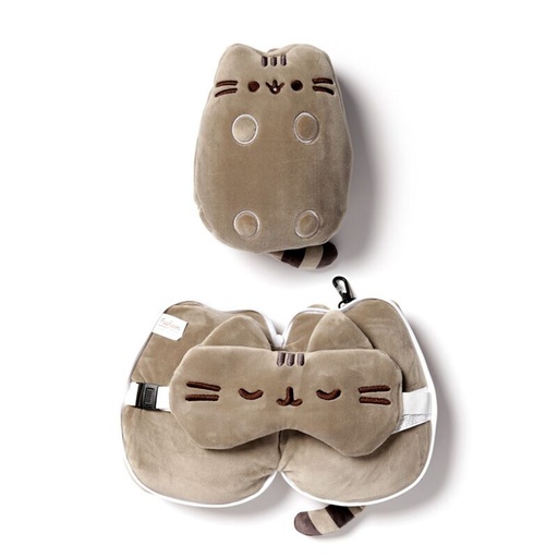 [DAC0862] Almohada de Viaje con Antifaz Relaxeazzz Gato Pusheen