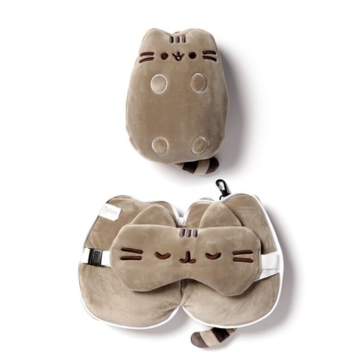 [DAC0862-1] Almohada de Viaje con Antifaz Relaxeazzz Gato Pusheen