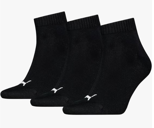 [DAC0470] Calcetines Puma Unisex Quarter Pack 3 pares Negro