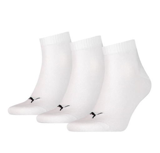 [DAC0787] Calcetines Puma Unisex Quarter Pack 3 Pares Blanco