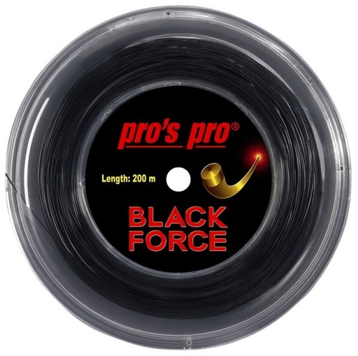 [DAC0792-0] Cordaje Tenis Pro's Pro Black Force 200m Negro