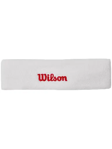 [DAC1363] Cinta Pelo Wilson U Terry Logo Blanco/Rojo