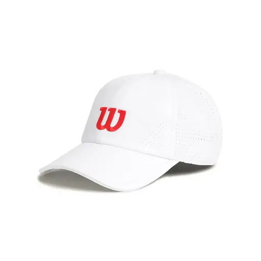 [DAC1376-0] Gorra Wilson U Active Perforada Blanco/Rojo