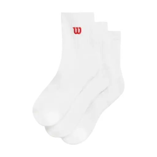 Calcetines Wilson U Quarter Top 3 Pares Blanco