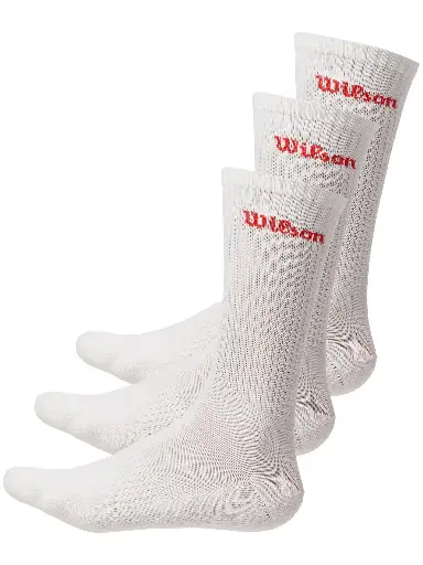 Calcetines Wilson U Crew Logo 3 Pares Blanco